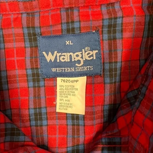 WRANGLER XL WESTERN SHIRT SHORT SLEEVE - Picture 3 of 3